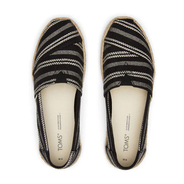 Preţ Toms Alpargata Rope Black Global Stripe Wmns