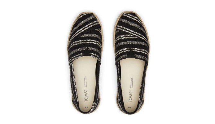 Preţ Toms Alpargata Rope Black Global Stripe Wmns