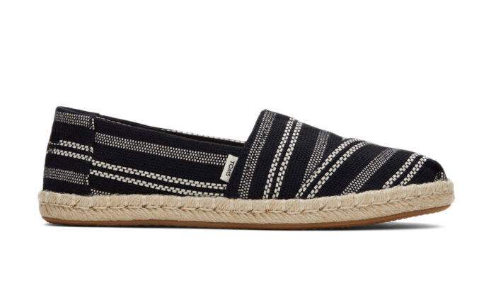 Toms Alpargata Rope Black Global Stripe Wmns