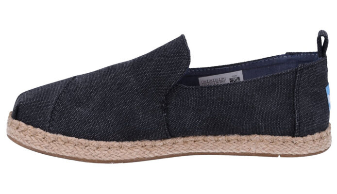 Original Toms Alpargatas Black Washed Canvas Deconstructed