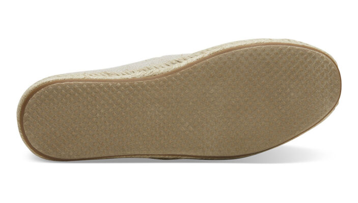 Toms Beige Metallic Canvas Women's Espadrilles preţ