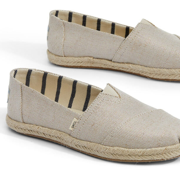 Cumpăra Toms Beige Metallic Canvas Women's Espadrilles