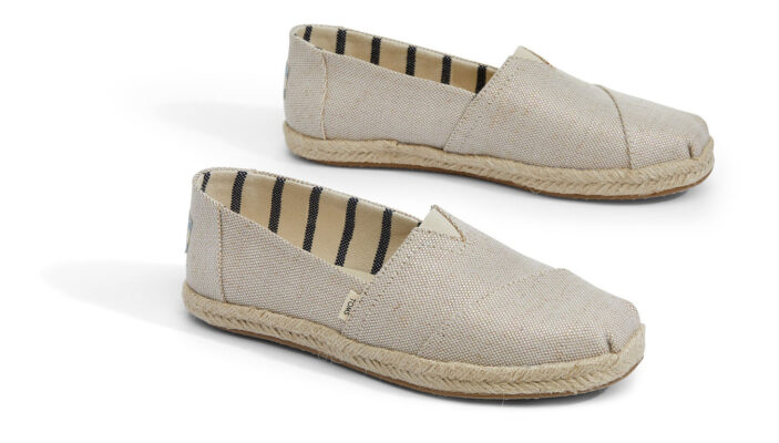 Cumpăra Toms Beige Metallic Canvas Women's Espadrilles