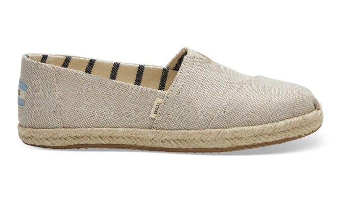 Toms Beige Metallic Canvas Women's Espadrilles