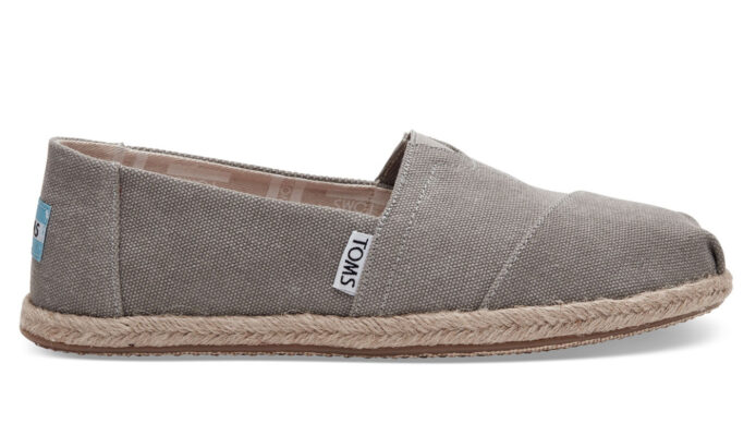 Toms Drizzle Grey Washed Canvas Alpargata