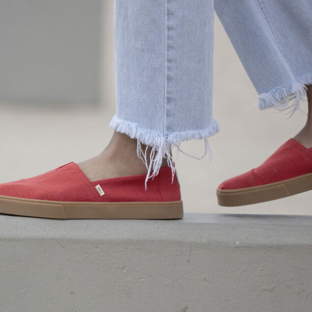 Cumpăra Toms Red Canvas Women's Cupsole Alpargatas