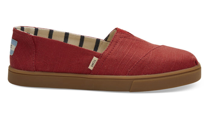 Toms Red Canvas Women's Cupsole Alpargatas