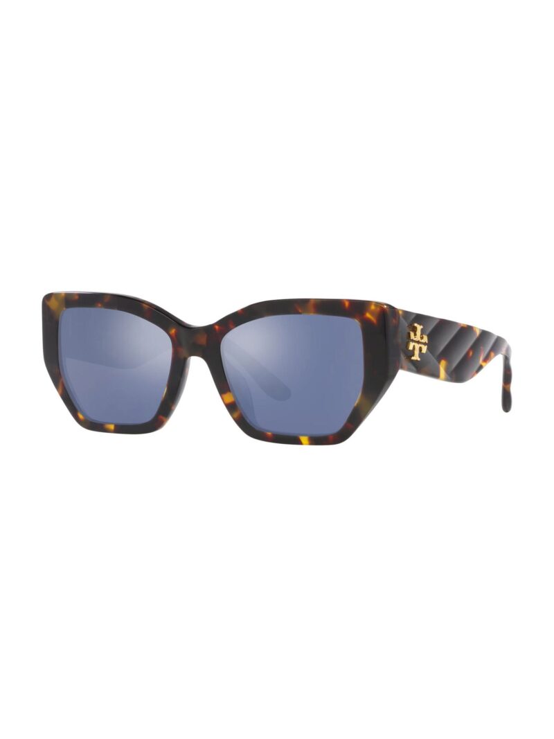 Tory Burch Ochelari de soare '0TY7187U 53 19441U'  maro coniac / maro închis / galben auriu