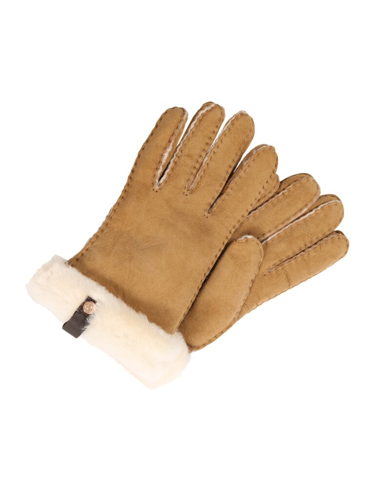 UGG Mănuşi cu degete 'Shorty Glove with leather trim'  maro cappuccino