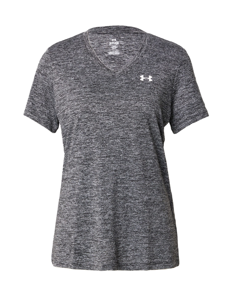 UNDER ARMOUR Tricou 'Twist'  gri amestecat / alb