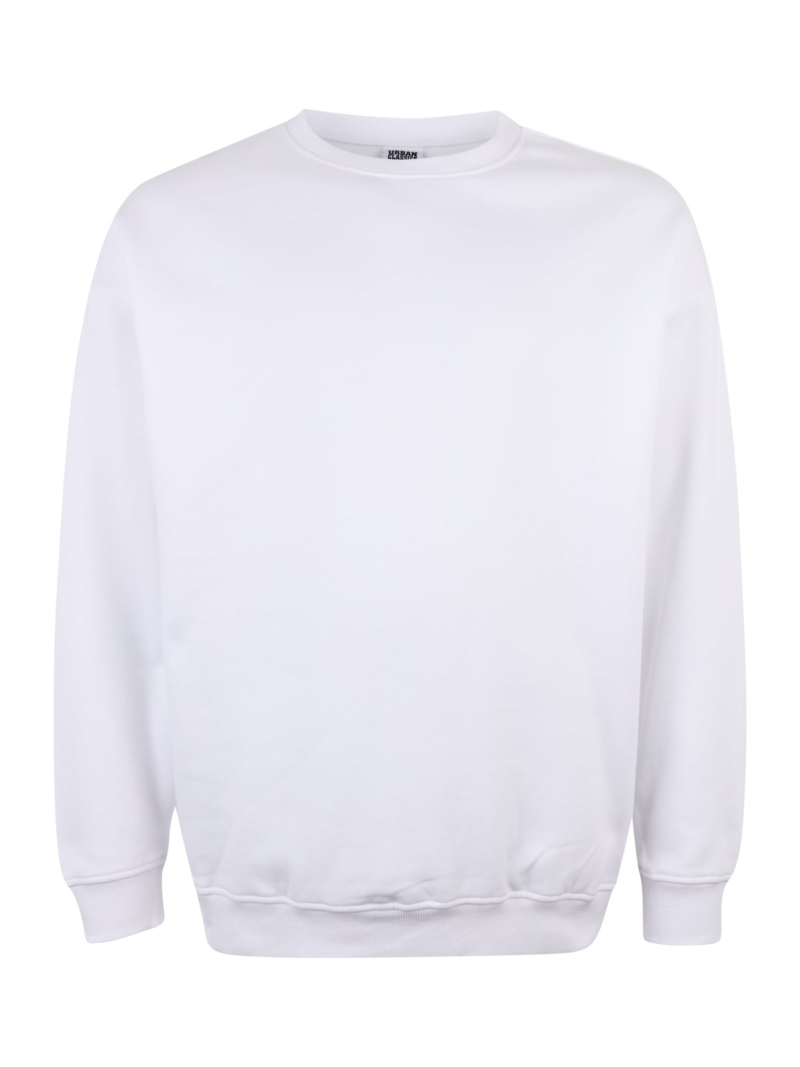 Urban Classics Bluză de molton 'Crewneck'  alb