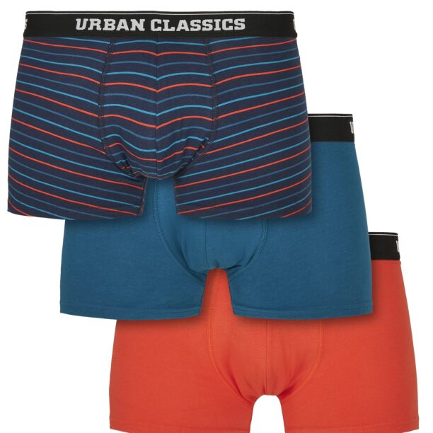 Urban Classics Boxeri  albastru / albastru noapte / roșu orange