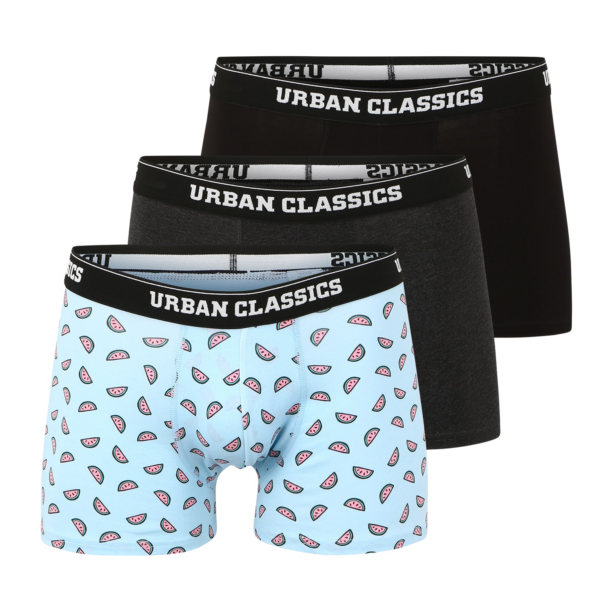 Urban Classics Boxeri  albastru deschis / gri metalic / roz / negru