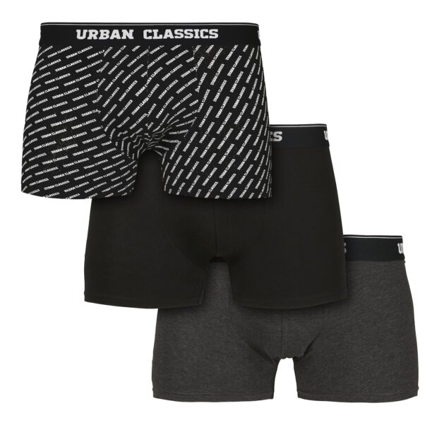 Urban Classics Boxeri  gri închis / negru / alb