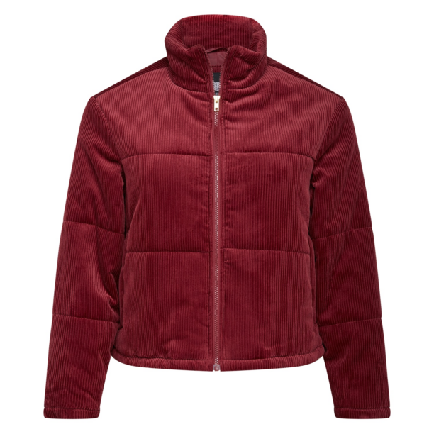 Urban Classics Geacă de primăvară-toamnă 'Corduroy Puffer Jacket'  roșu burgundy