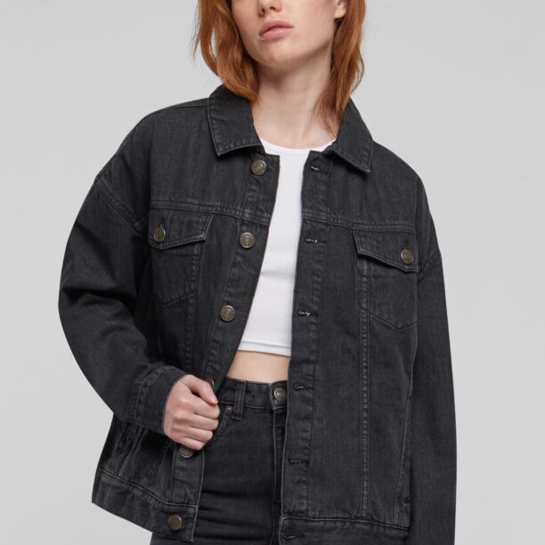 Urban Classics Geacă de primăvară-toamnă  negru denim preţ