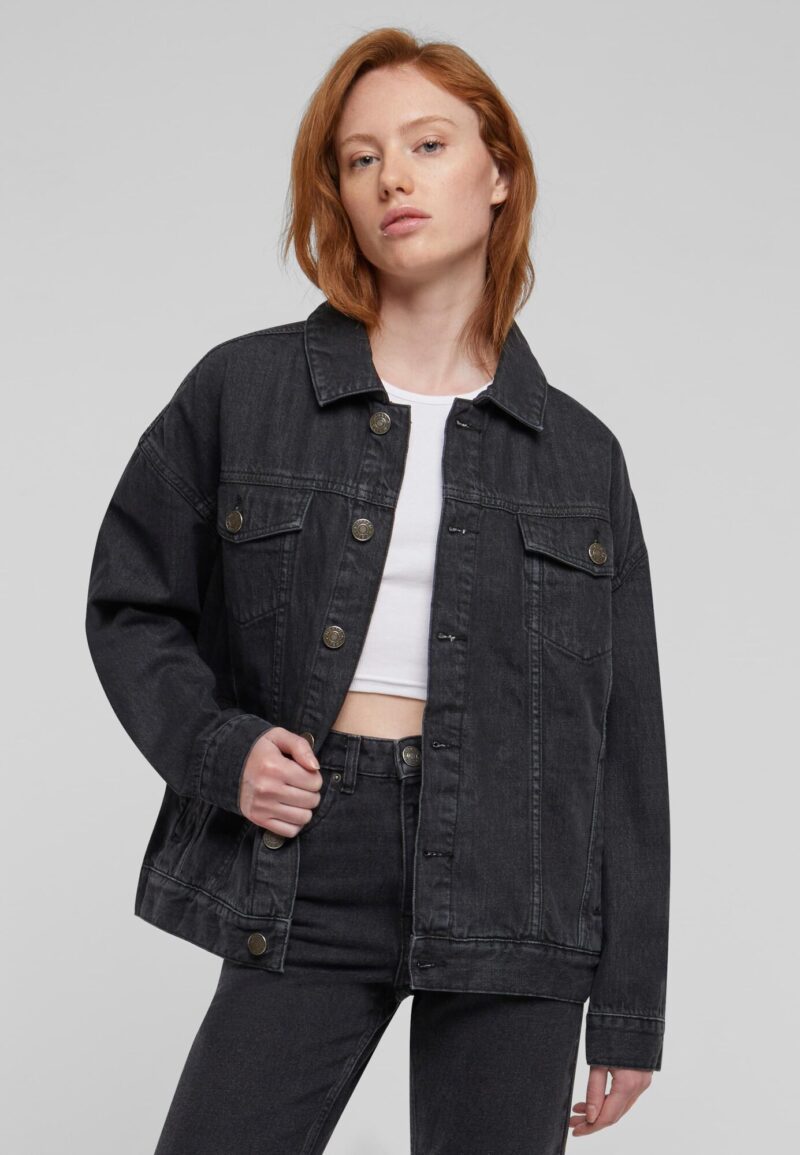 Urban Classics Geacă de primăvară-toamnă  negru denim preţ