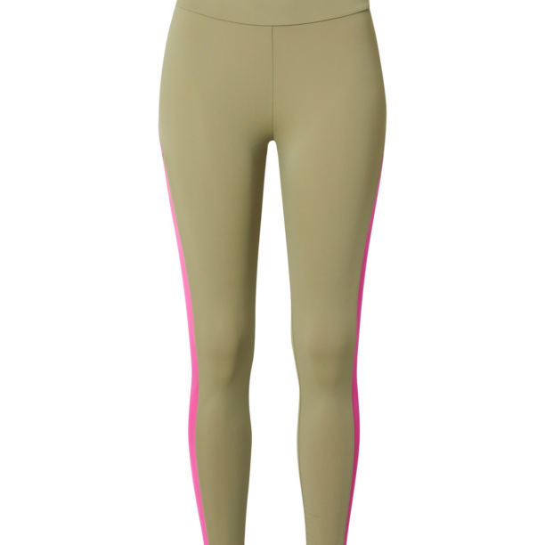 Urban Classics Leggings  kaki / roz neon