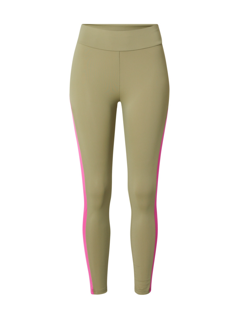 Urban Classics Leggings  kaki / roz neon