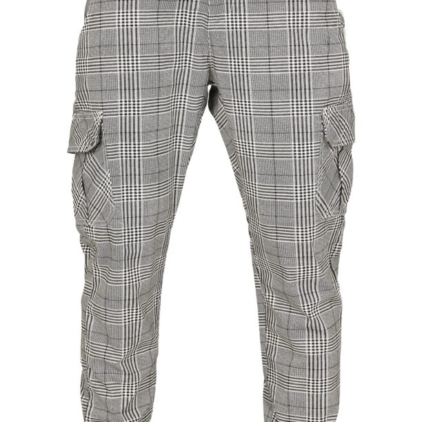 Urban Classics Pantaloni cu buzunare  gri amestecat / alb