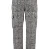 Urban Classics Pantaloni  gri / negru / alb