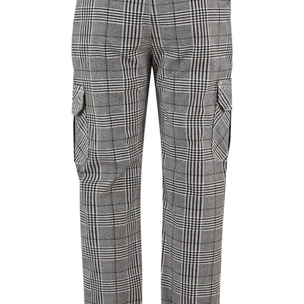 Urban Classics Pantaloni  gri / negru / alb