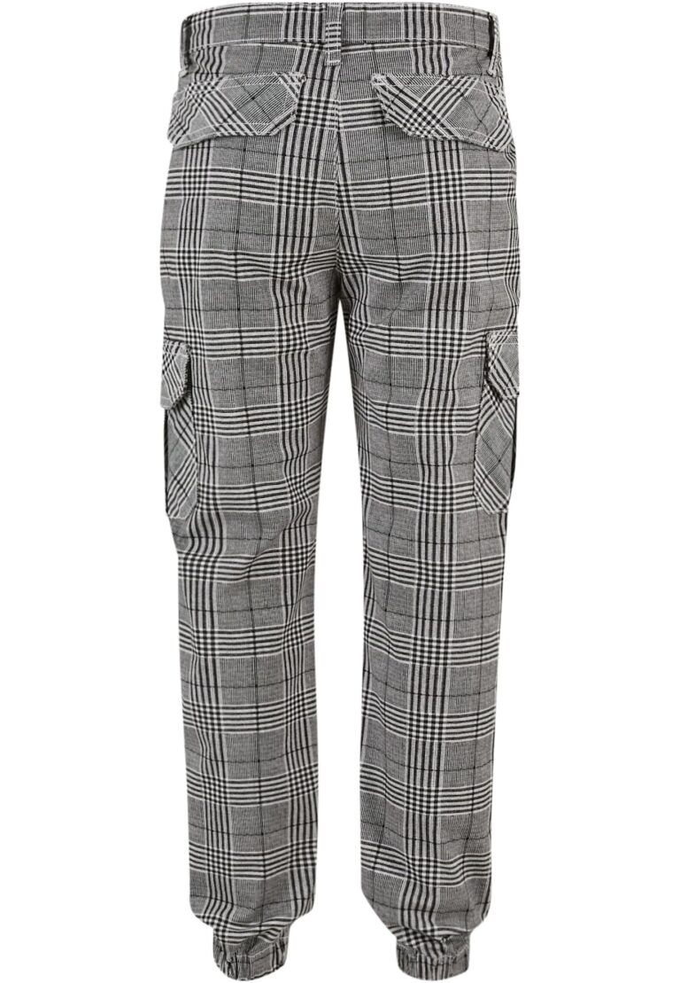 Urban Classics Pantaloni  gri / negru / alb