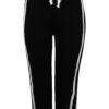 Urban Classics Pantaloni  negru / alb