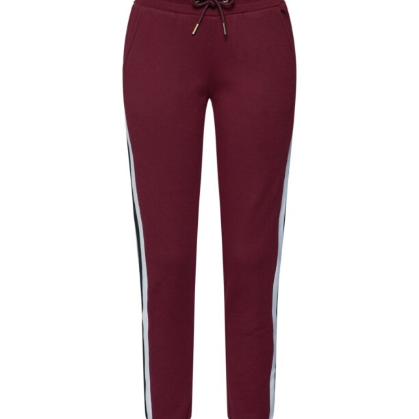 Urban Classics Pantaloni  roșu bordeaux / negru / alb