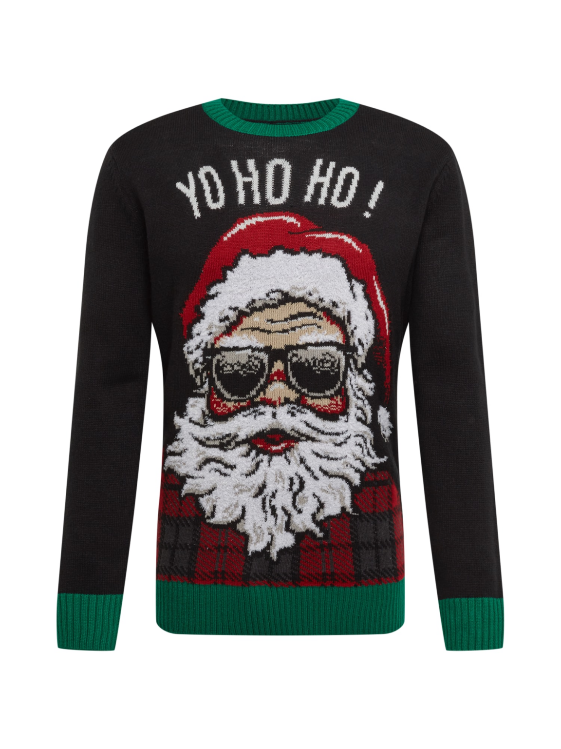 Urban Classics Pulover 'HoHoHo'  bej / verde / roșu / negru / alb