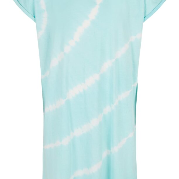 Urban Classics Rochie  albastru aqua / alb natural