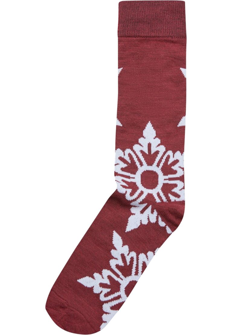 Cumpăra Urban Classics Șosete 'Christmas Snowflakes'  albastru / gri / roșu burgundy / alb