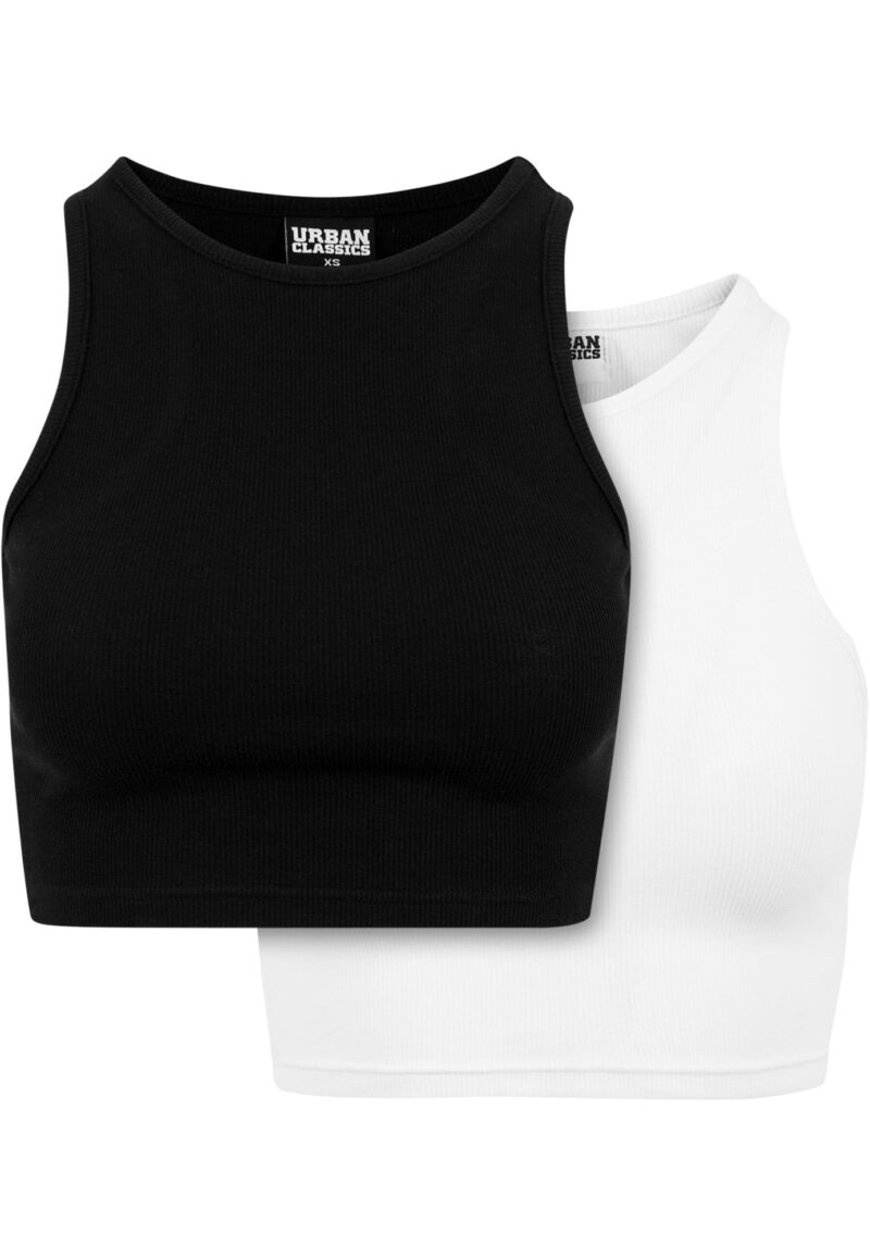 Urban Classics Top  negru / alb