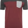 Urban Classics Tricou  gri deschis / gri închis / roșu burgundy