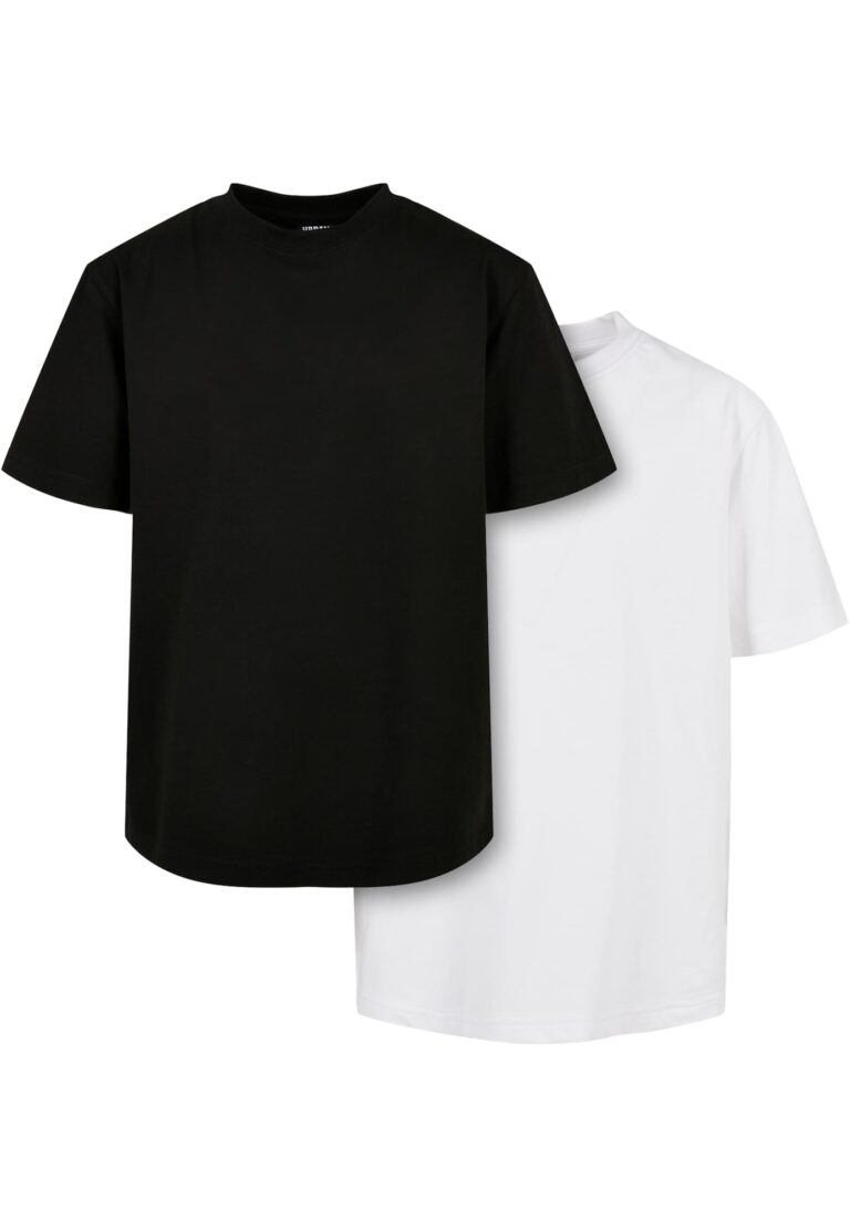 Urban Classics Tricou  negru / alb