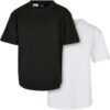 Urban Classics Tricou  negru / alb