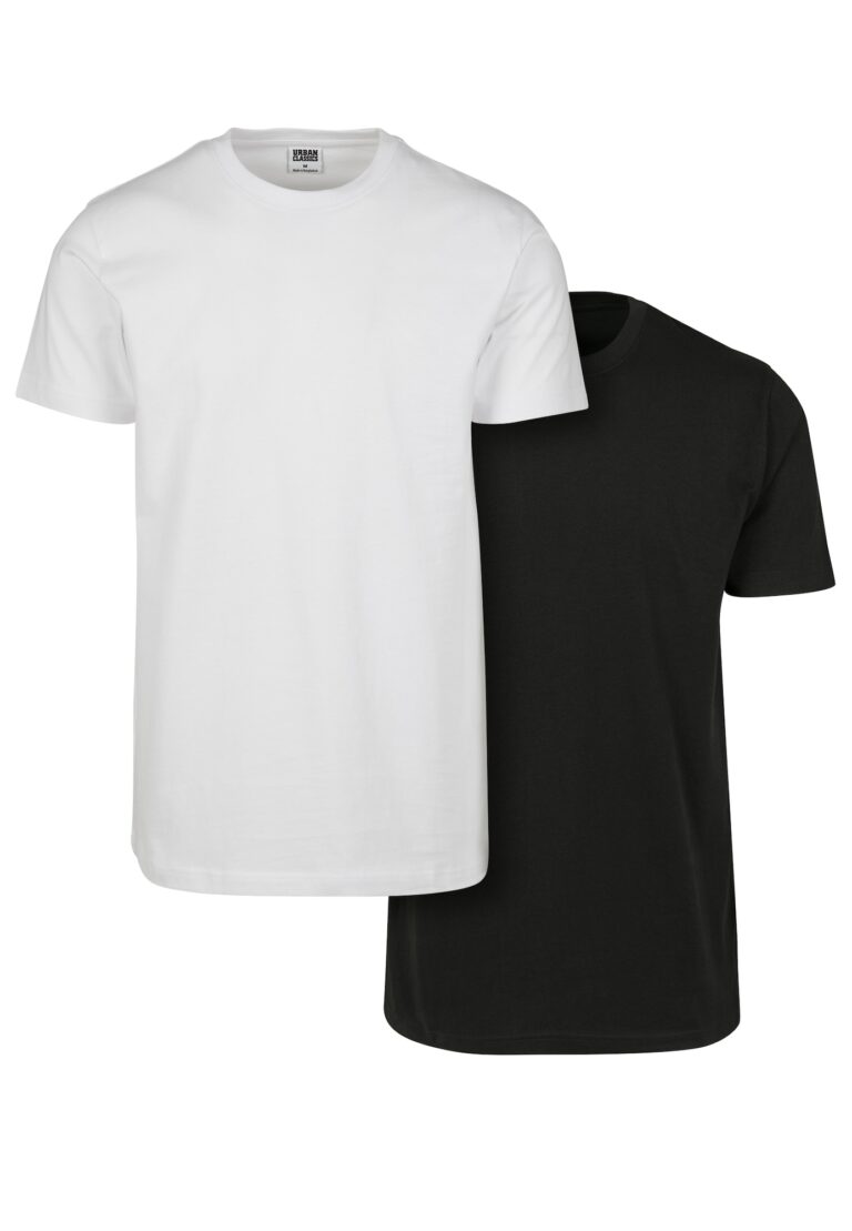 Urban Classics Tricou  negru / alb