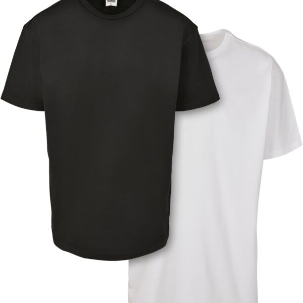 Urban Classics Tricou  negru / alb