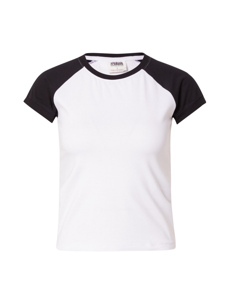 Urban Classics Tricou  negru / alb