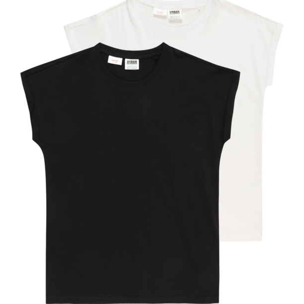 Urban Classics Tricou  negru / alb