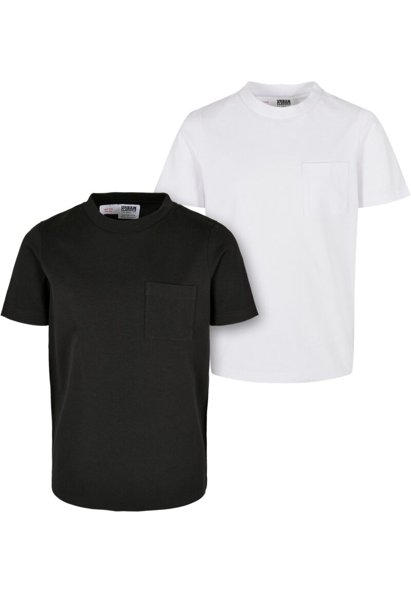 Urban Classics Tricou  negru / alb lână