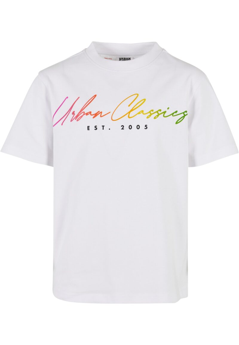 Urban Classics Tricou  verde / portocaliu / roz / alb murdar