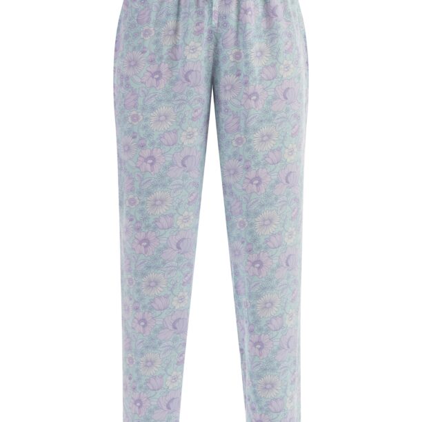 Usha Pantaloni  turcoaz / galben pastel / mov pastel