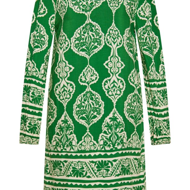 Usha Rochie  verde / alb natural