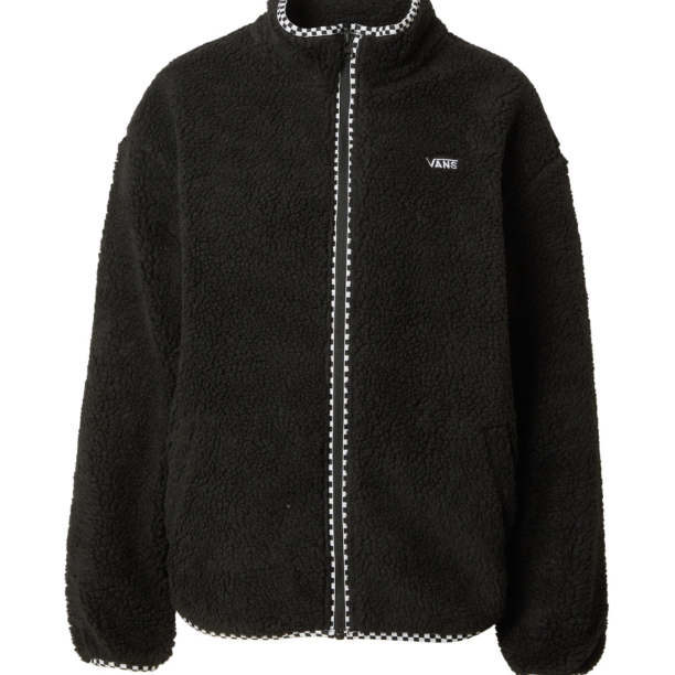 VANS Jachetă  fleece  negru / alb