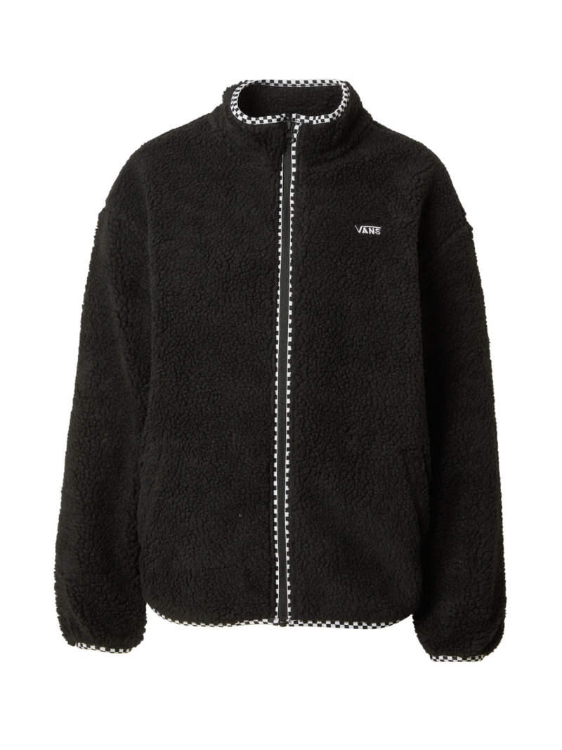 VANS Jachetă  fleece  negru / alb