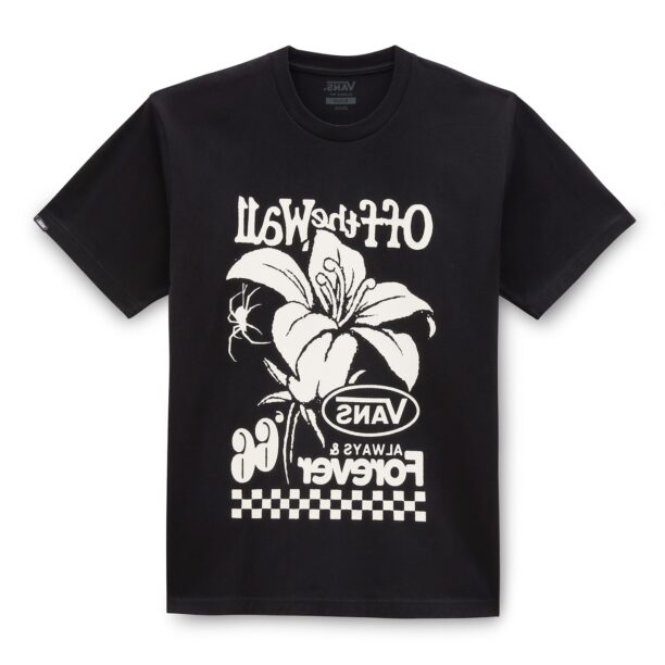 VANS Tricou 'PETAL AND PEST SS'  negru / alb