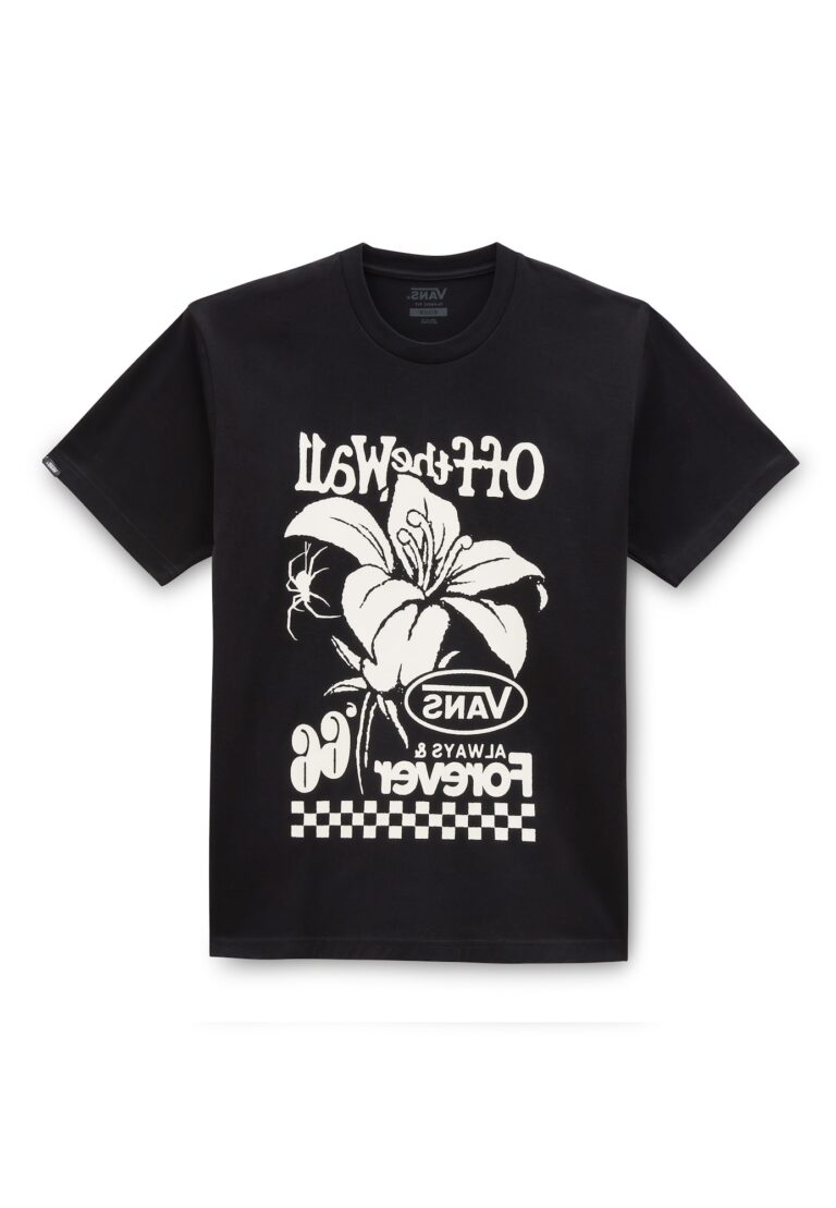 VANS Tricou 'PETAL AND PEST SS'  negru / alb