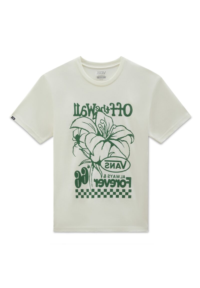 VANS Tricou 'PETAL AND PEST '  verde / alb