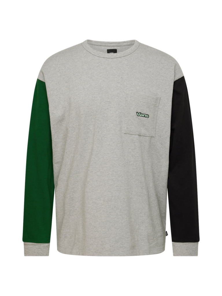 VANS Tricou 'STAUFFER'  gri amestecat / verde închis / negru